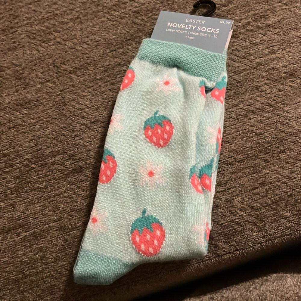 Brand new long strawberry socks